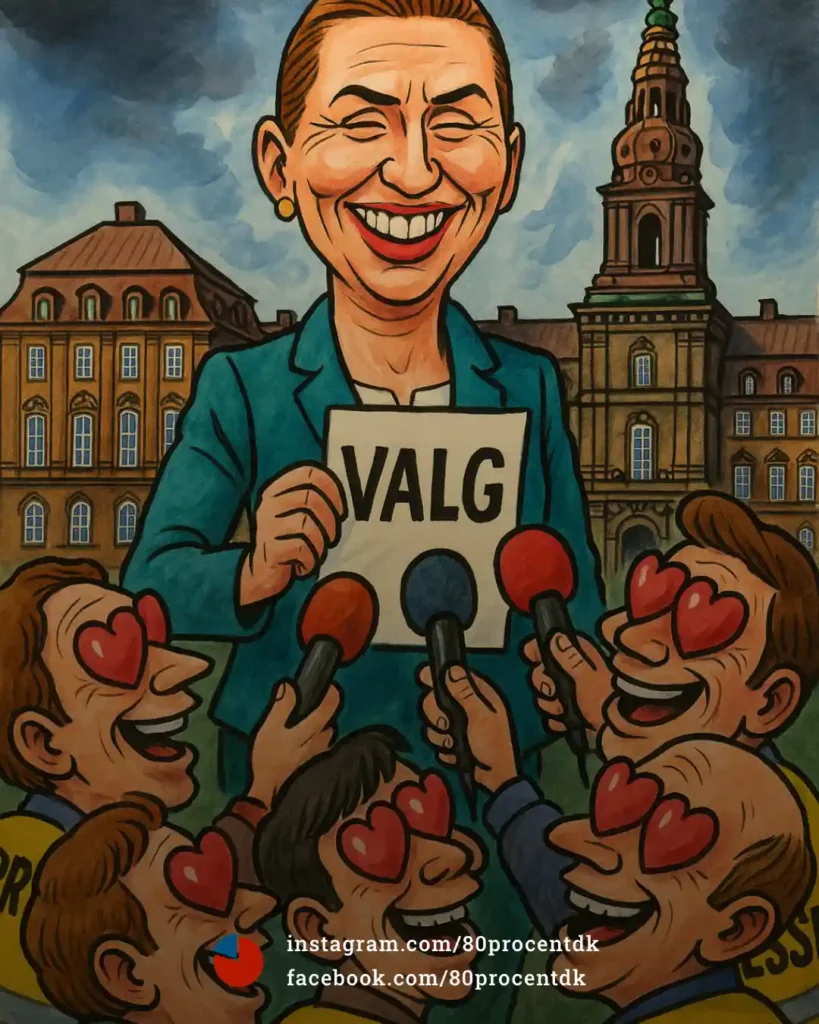 Mette Frederiksen - Journalister - valg - satire