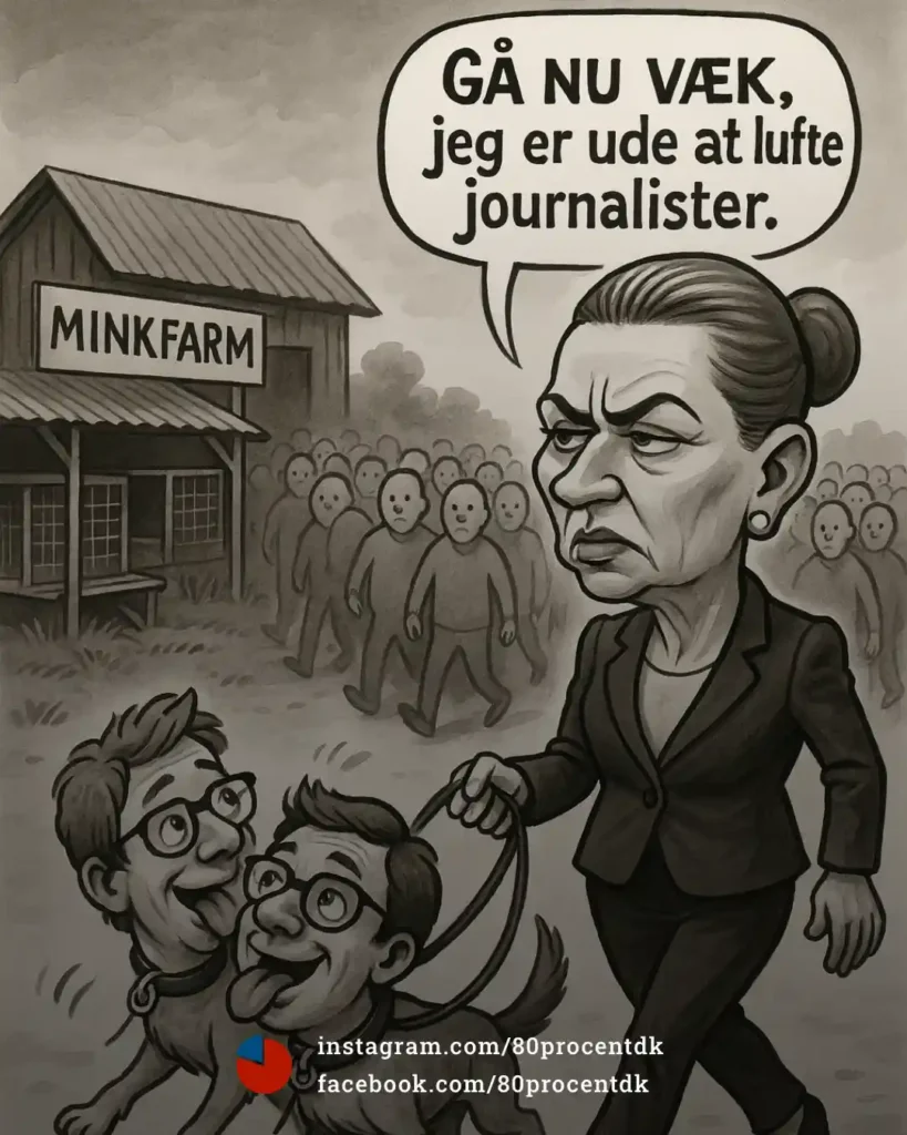 Mette Frederiksen lufter journalister - gåtur - satire